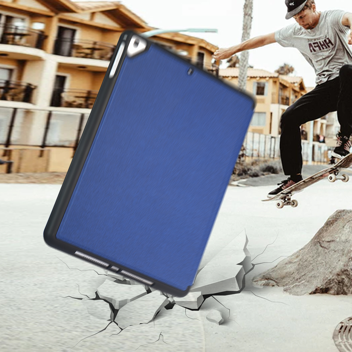 Best iPad Air/Air Case 2018/2017-Trifold Stand Smart Case with Pencil Holder,Soft TPU Back,Auto Wake/Sleep